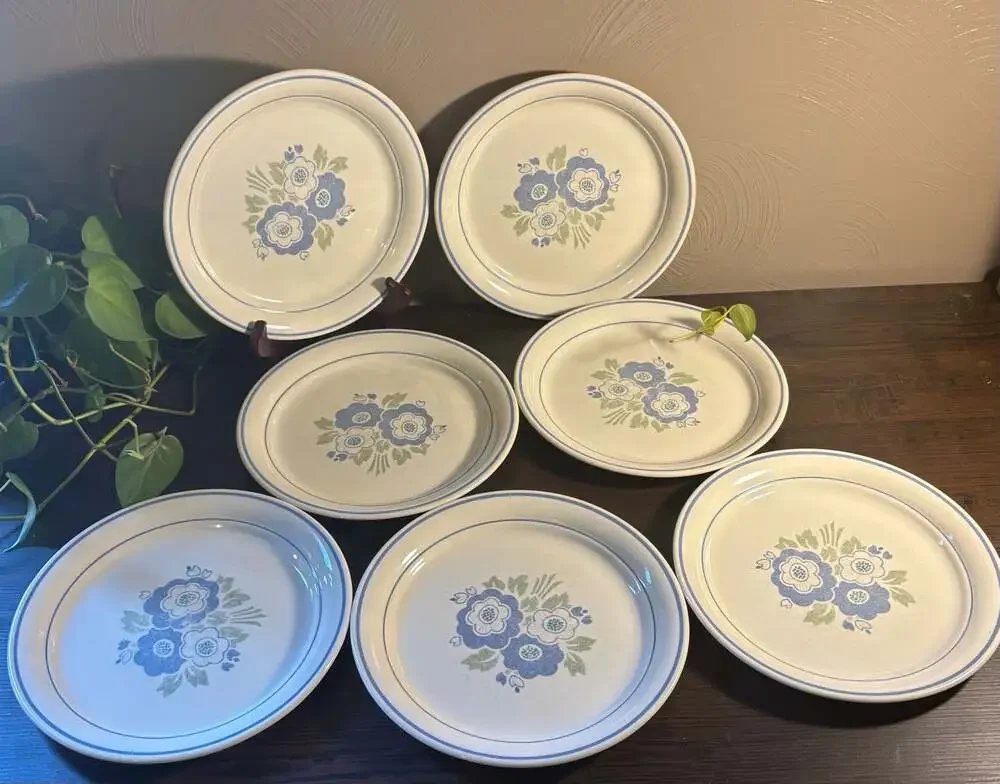 Vintage Corning Corner Stone Belle Grove 8.5 Inch Luncheon Plates - Set of 6